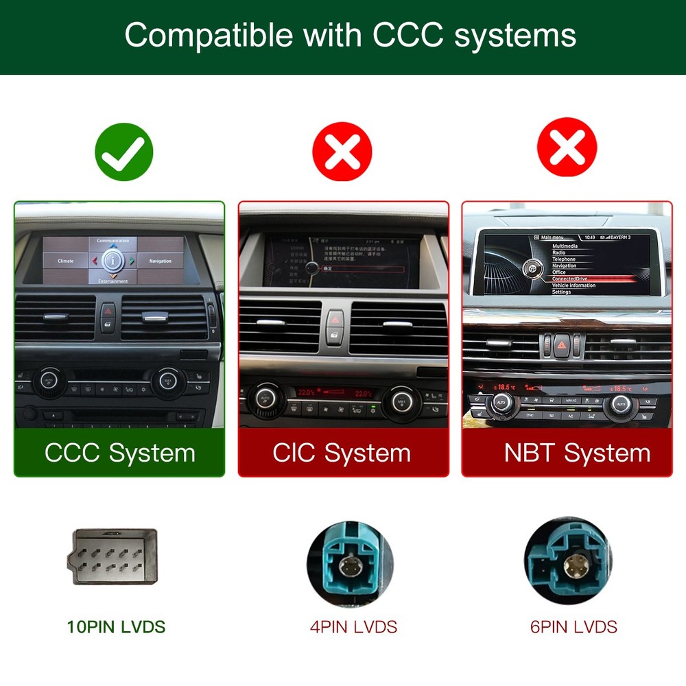 Wireless CarPlay Android Auto For BMW X5 E70 X6 E71 10.25-inch screen