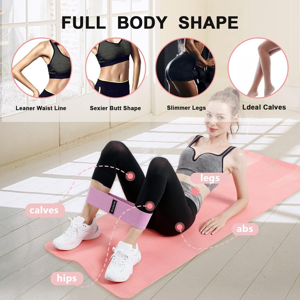 Resistance Bands for Working Out 3 Booty Bands- Light Medium Heavy Fabric Exe...