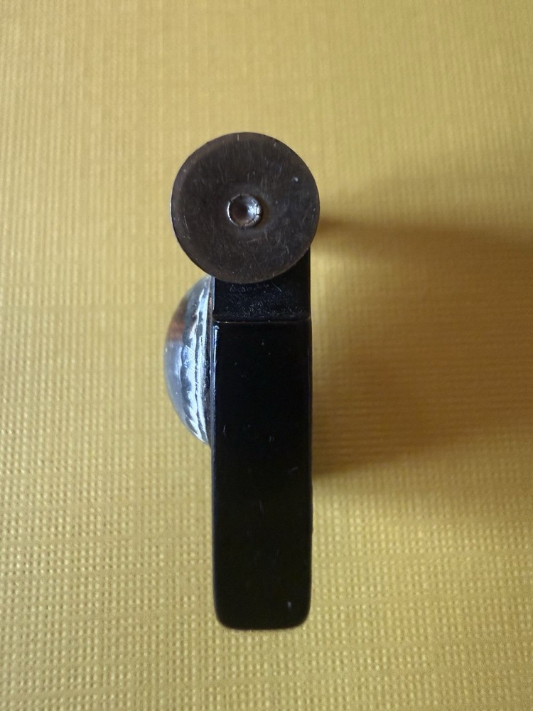 Vintage Partial Terrier In Bubble Lock / Black Bakelite / Repurpose / Crafting
