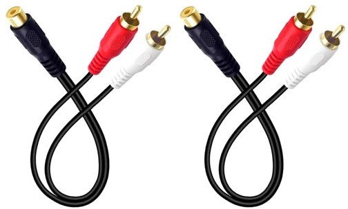 2 Absolute 1F2M RCA Interconnect Cable Wire Marine Car Amplifier Stereo Home