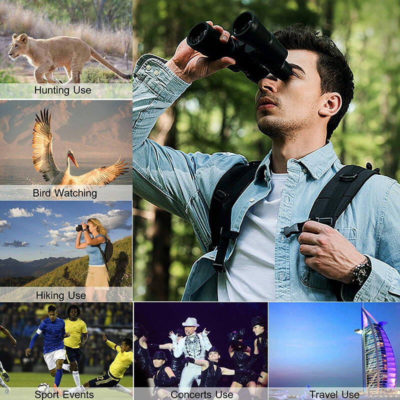 180x100 Military Zoom Powerful Binoculars Day/Low Night Hunting Camping Outdoor