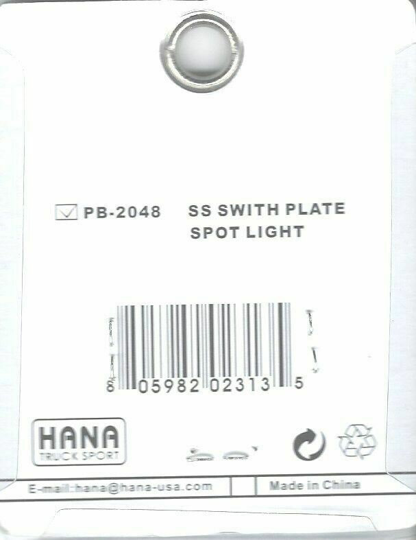 HTS Toggle Switch Plate for Peterbilt Spot Light Engraved #PB-2048