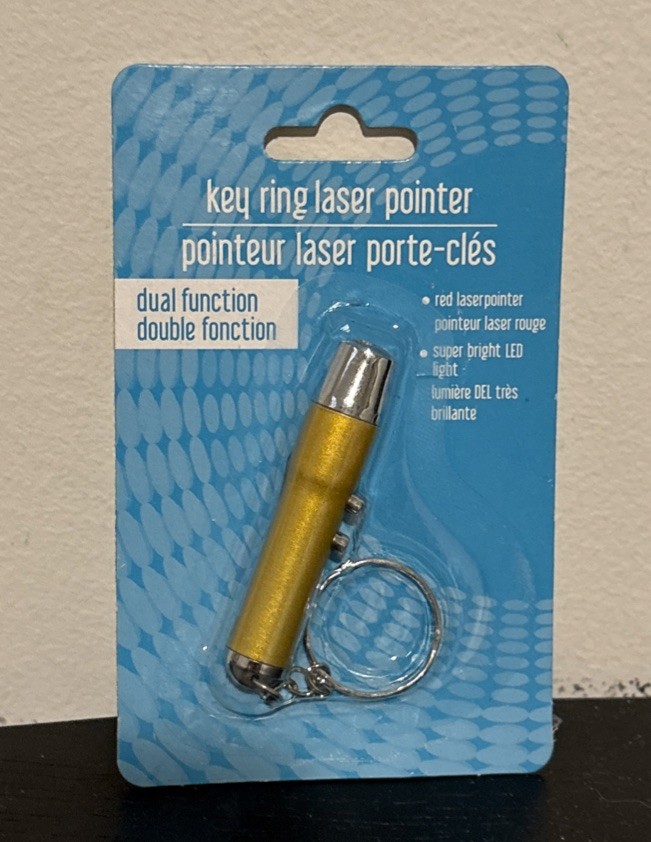 Keychain Red Laser Pointer + Super Bright LED Light 2.5"