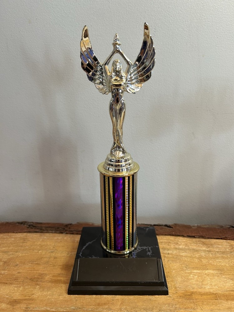 Trophy, Female, Winged, No Writing, Plastic Base