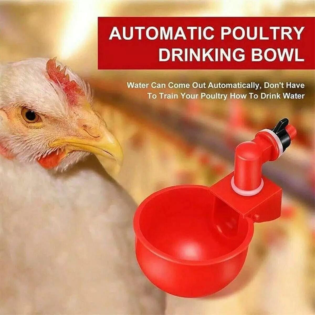 12 PCS Chicken Automatic Watering Cups Poultry Drinker Waterer Duck Quail Hen