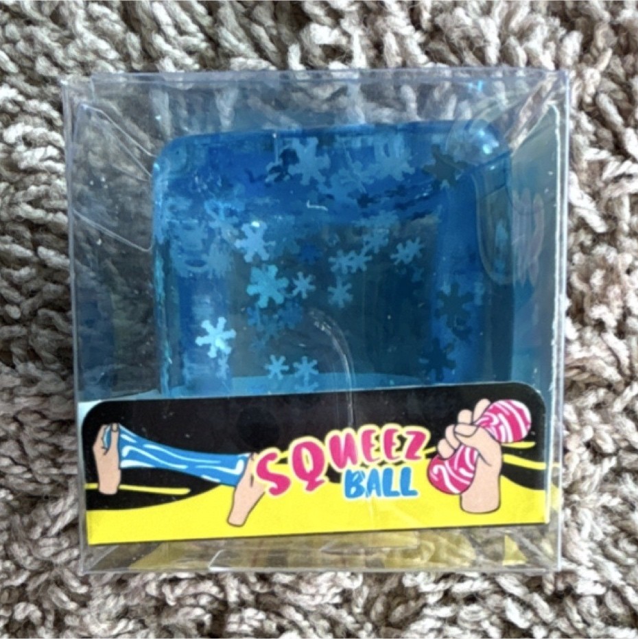 Pulse Creations Maltose Star Cube, Blue Snowflake Cube Squeeze