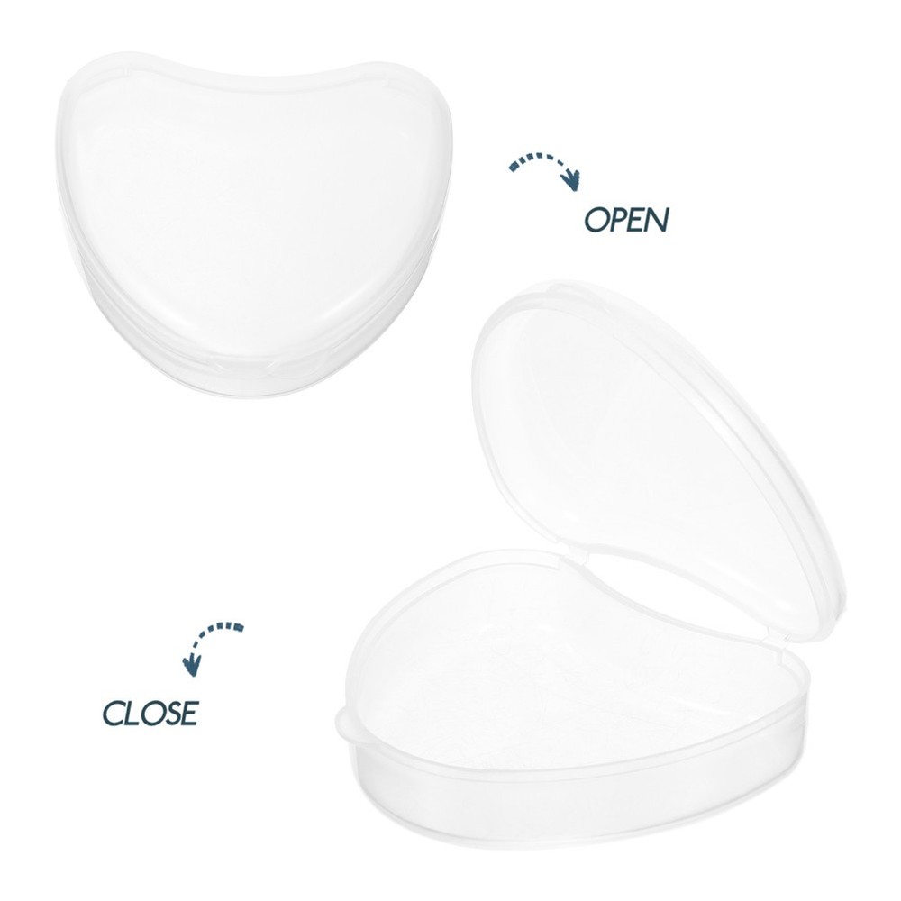2 Pcs Lightweight Denture Holder Compact Container Carrying Case
