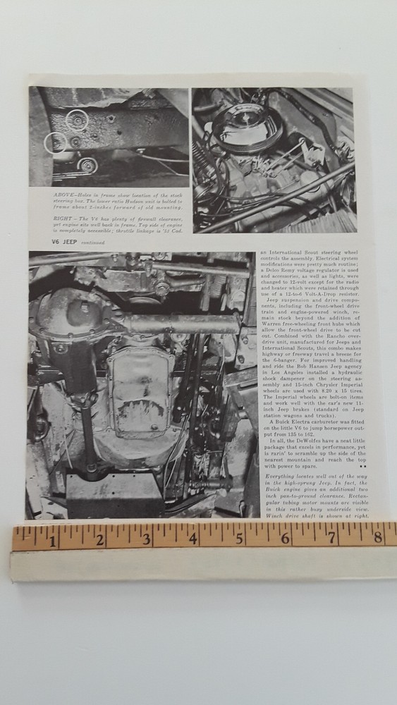 1957 JEEP - BUICK V6 POWERED ORIGINAL 1963 ARTICLE