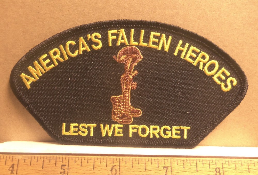 America's Fallen Heroes - Lest We Forget Embroidered Patch