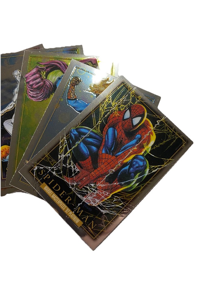 2024 Marvel Masterpieces ‘92 Platinum Complete 100 Card Base Set + 2 Errors