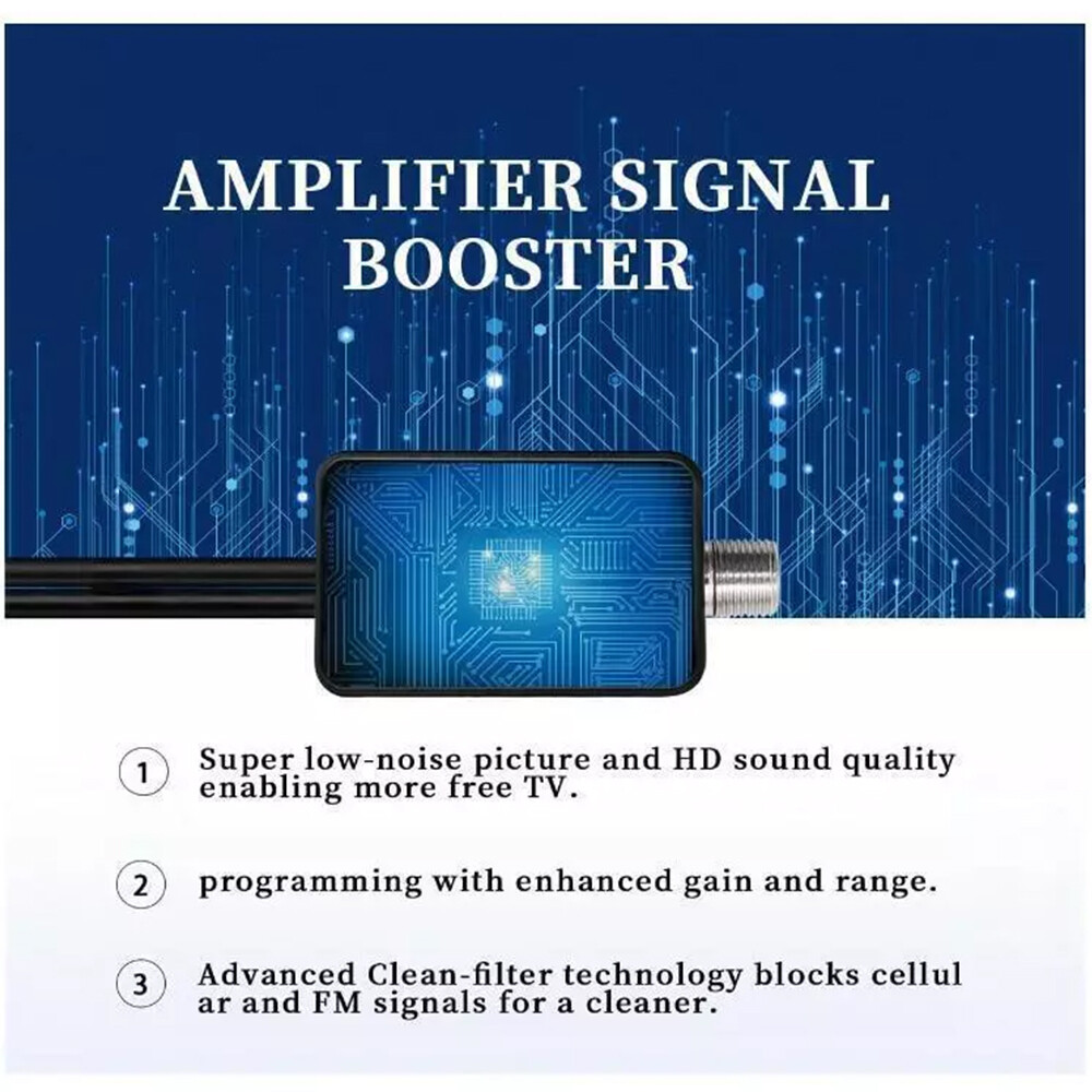 4K Rewave Antena, TV Antenna, Suction Cup TV Antenna Plug Play 3m Cable 2025 USA