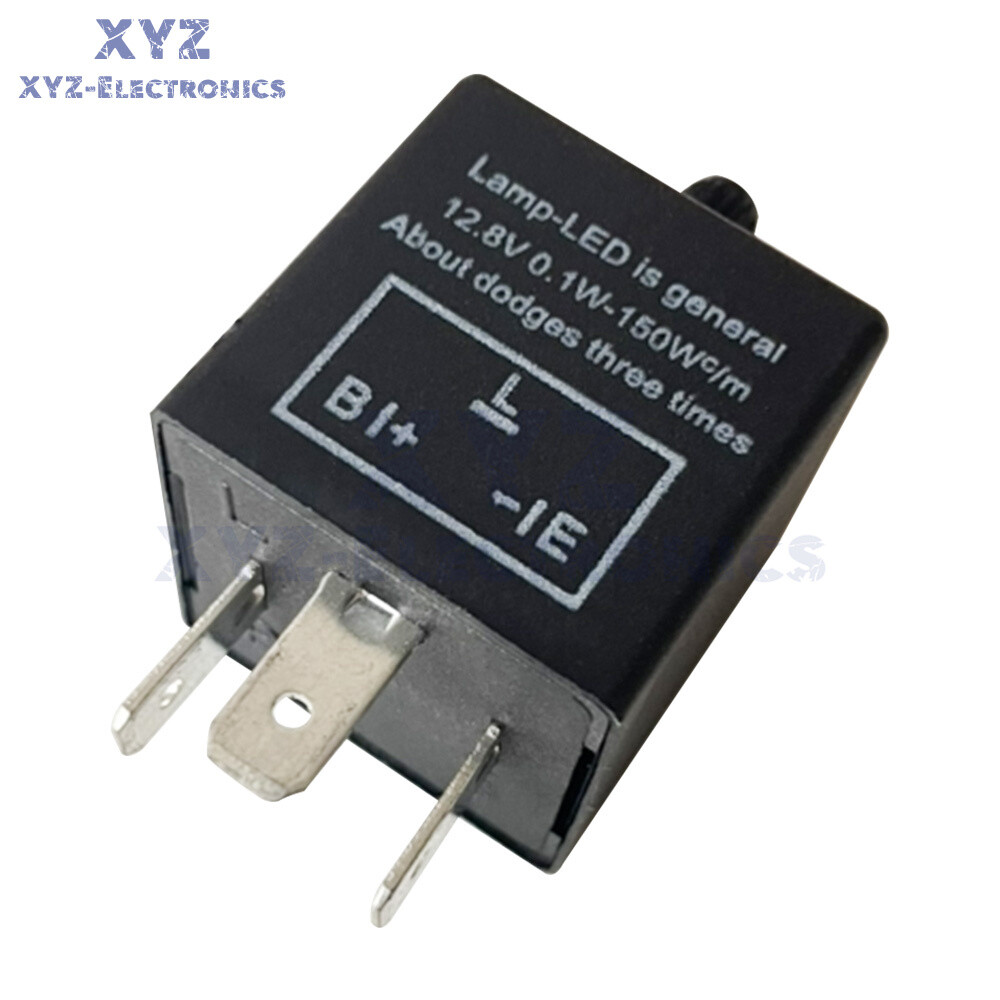 12V 3Pin LED Flash Relay Adjustable Freauency Turn Signal Light Relay Switch