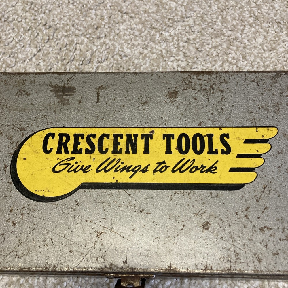 VINTAGE Crescent Tools METAL BOX FOR  3/8” DRIVE SOCKET SET - NO TOOLS