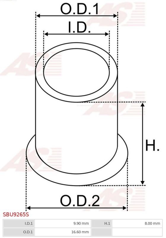 FOR CAR STARTER SBU9265S STARTER BUSHING