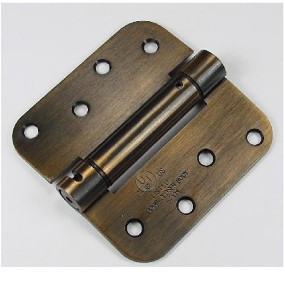 4" Oil Rubbed Bronze ADJ Spring Hinge Close Automatic 5/8 radius corners