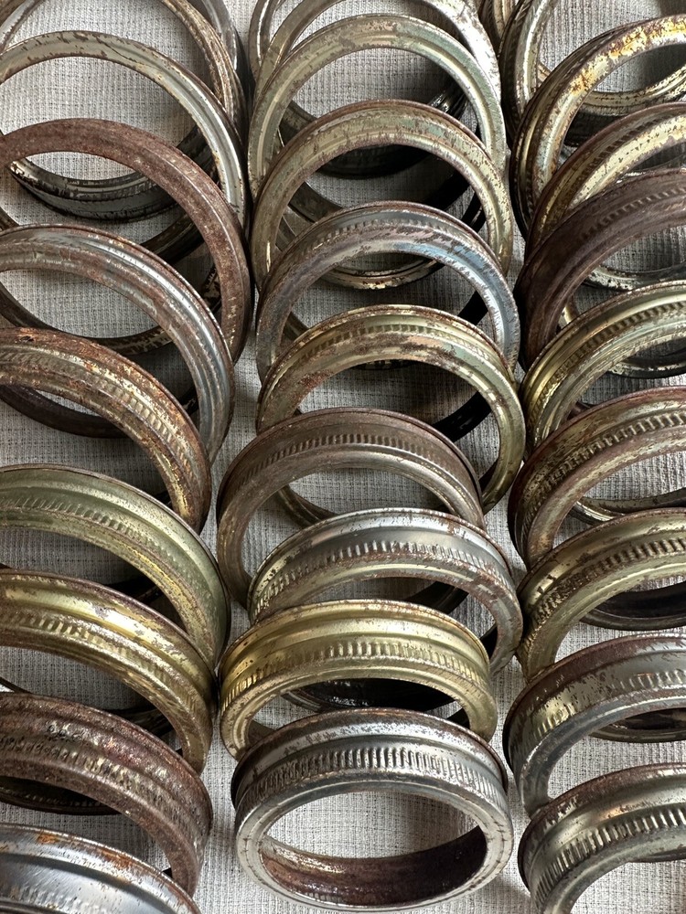 30 Rusty Jar Rings For Crafts