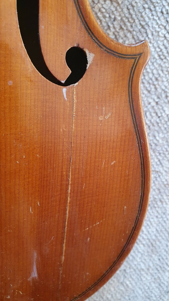 Nice old 4/4 Violin violon , 1 part back