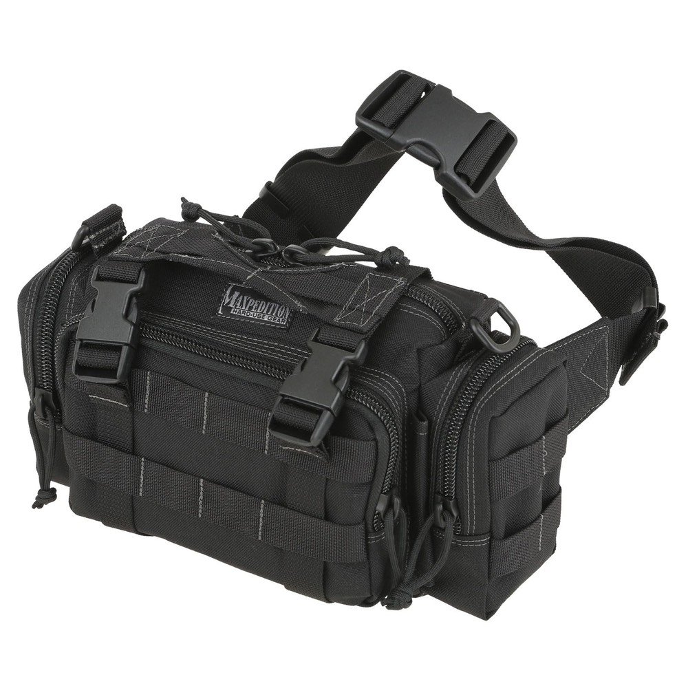 Maxpedition Proteus Versipack Waist Pack, Black - Durable & MOLLE Compatible