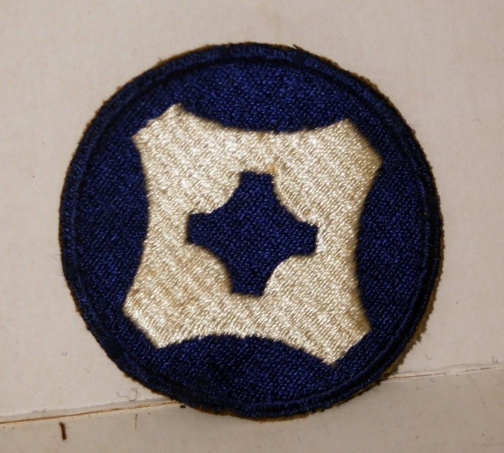 vintage WWII patch, blue & white