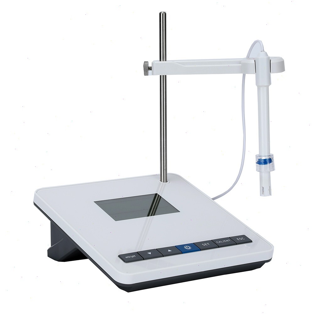 Lab Benchtop PH Meter with PH Buffer Powder 2 Ponit Calibration 0.02 Level
