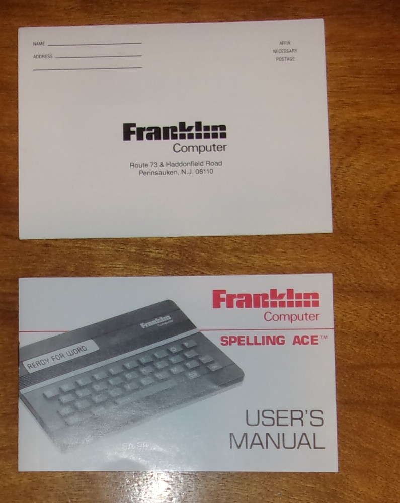 Franklin Spelling Ace SA-98 Second Edition - Tested