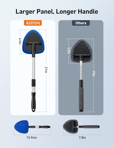 Windshield Cleaner Tool, Car Interior Window Detailing Cleaning 1 pack Blue