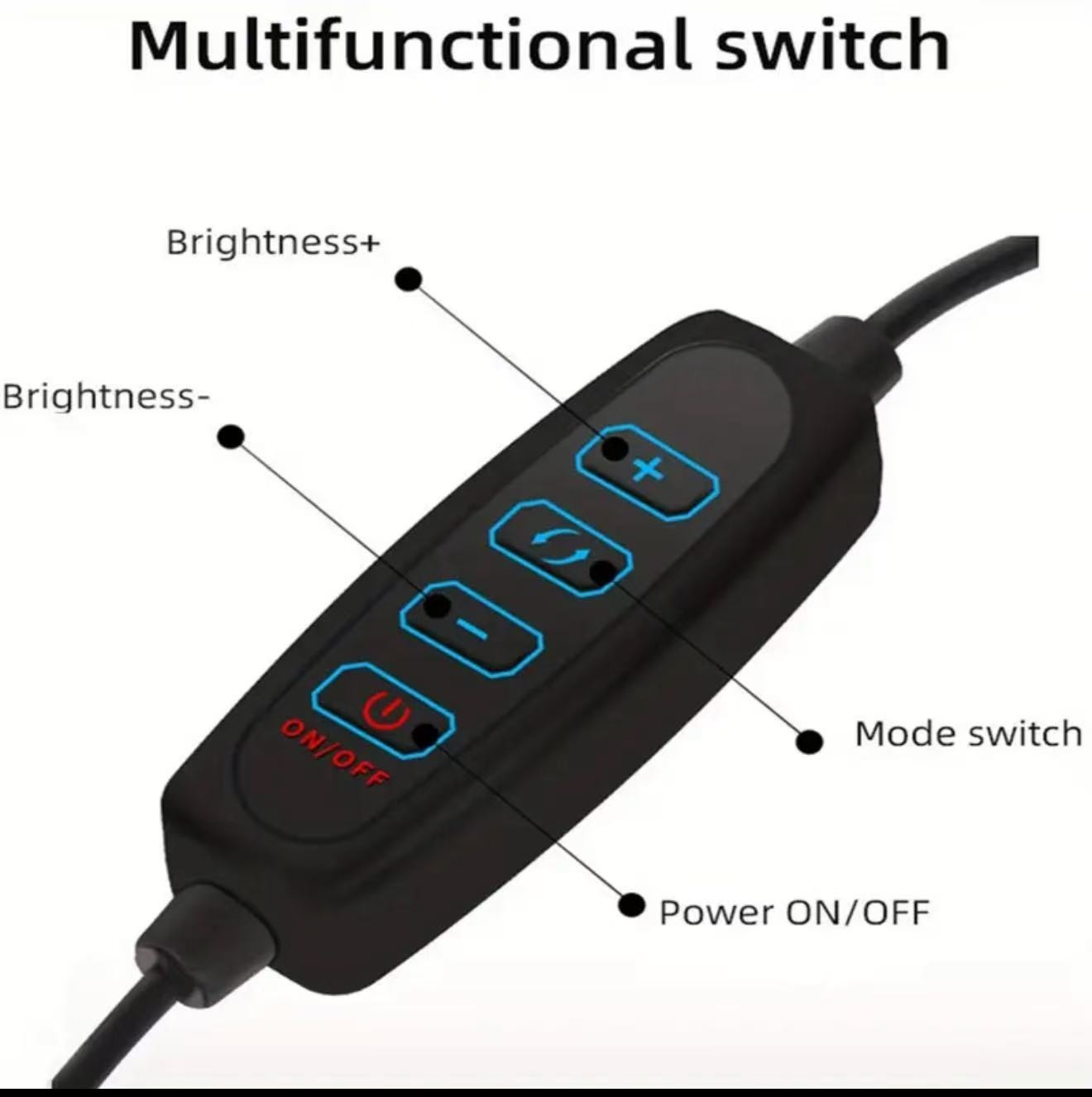 10-Inch USB Selfie LED Light Shooting Desktop Tripod Stand for Live