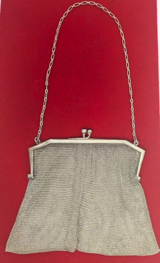 Sterling Silver Mesh Purse, 5" by 5"