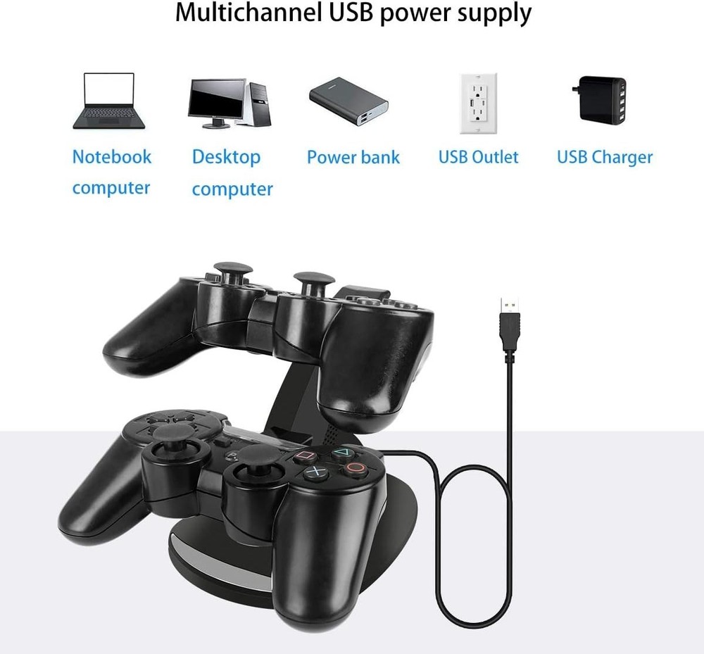 Controller Charger, Dual Console Charger Charging Docking Station Stan