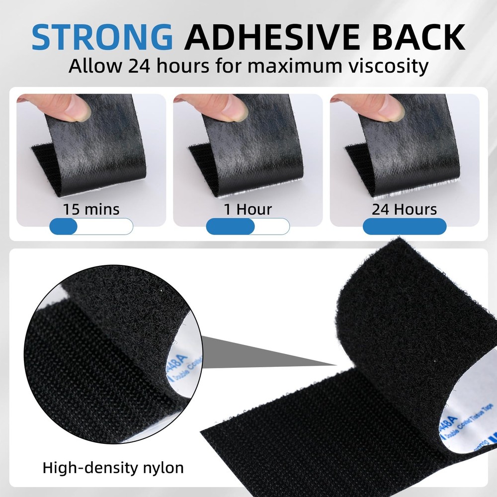 3M Hook and Loop Self Adhesive Tape 3/4 x 20Ft 9448A Sticky Back Interlocking