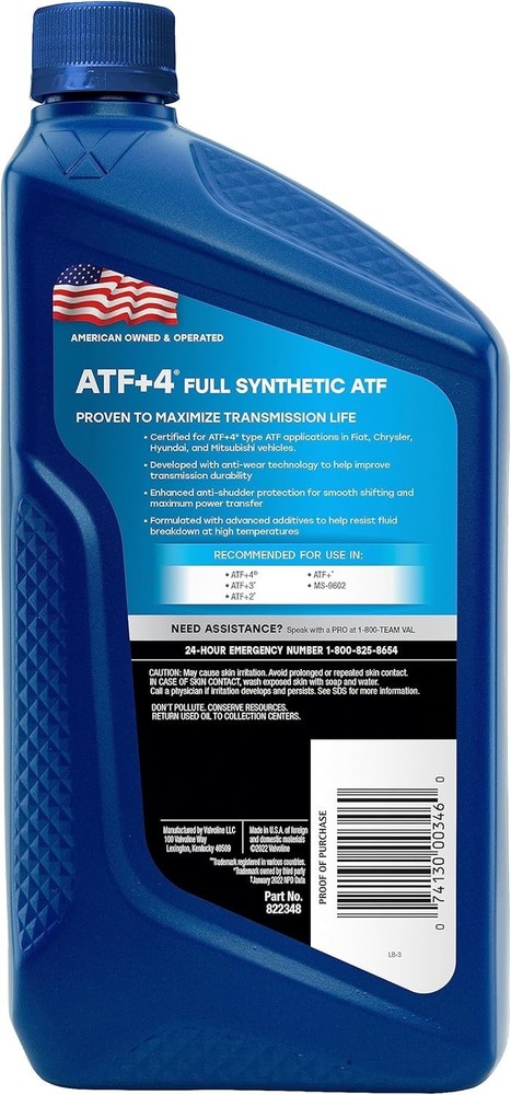 ATF 4 Full Synthetic Automatic Transmission Fluid 1 Quart