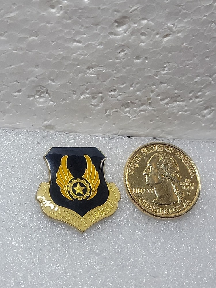 Authentic USAF AF Logistics Command DUI Unit Crest Lapel Hat Pin Clutch Back