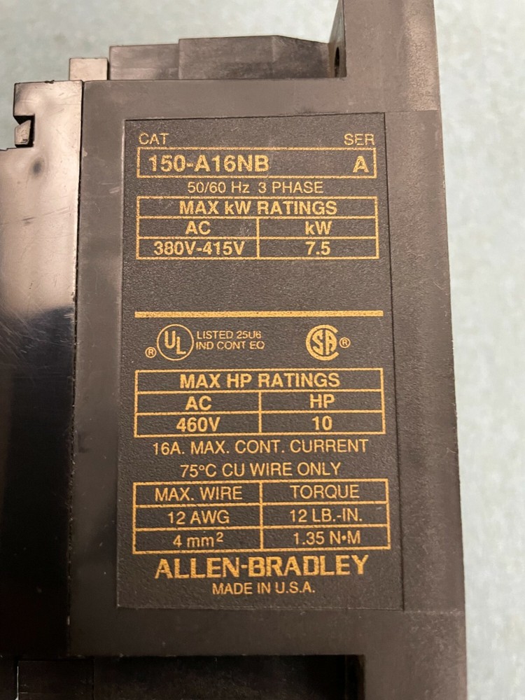 Allen Bradley Motor Controller 150-A16NB 16A SMC2 Soft Start