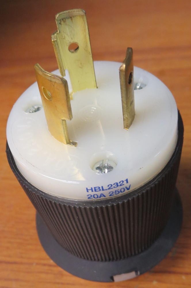 Hubbell 2321 Twist Lock Plug 20A 250V
