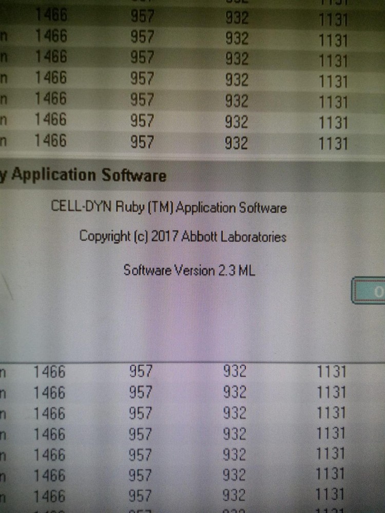 Abbott Laboratories CELL-DYN Ruby Automated Hematology Analyzer, PN 9231514A