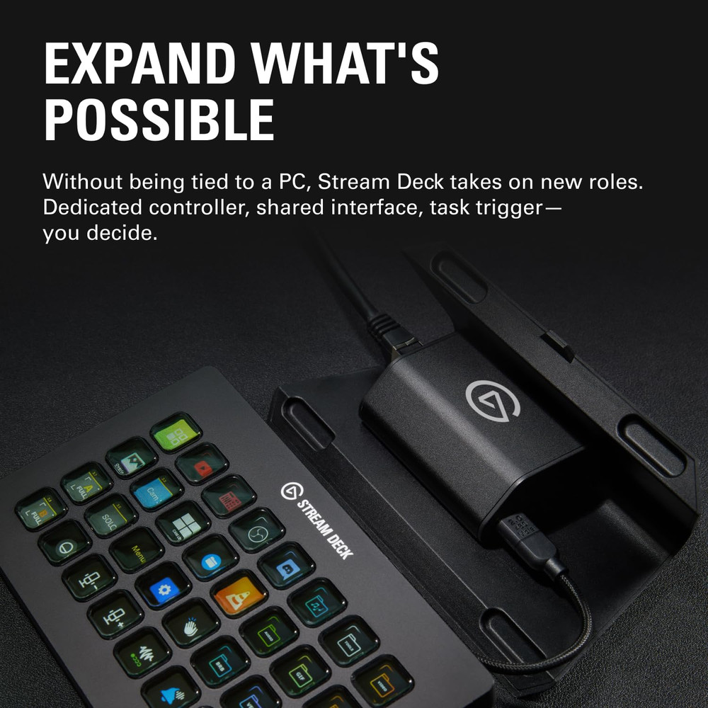 Network Dock for Stream Deck – Wired Ethernet Adapter, Poe or USB Powered, Easy