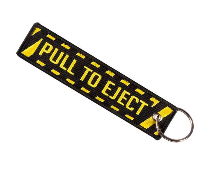 Pull To Eject Backpack Pendant Key Ring Woven Special Luggage Black Jet Pilot