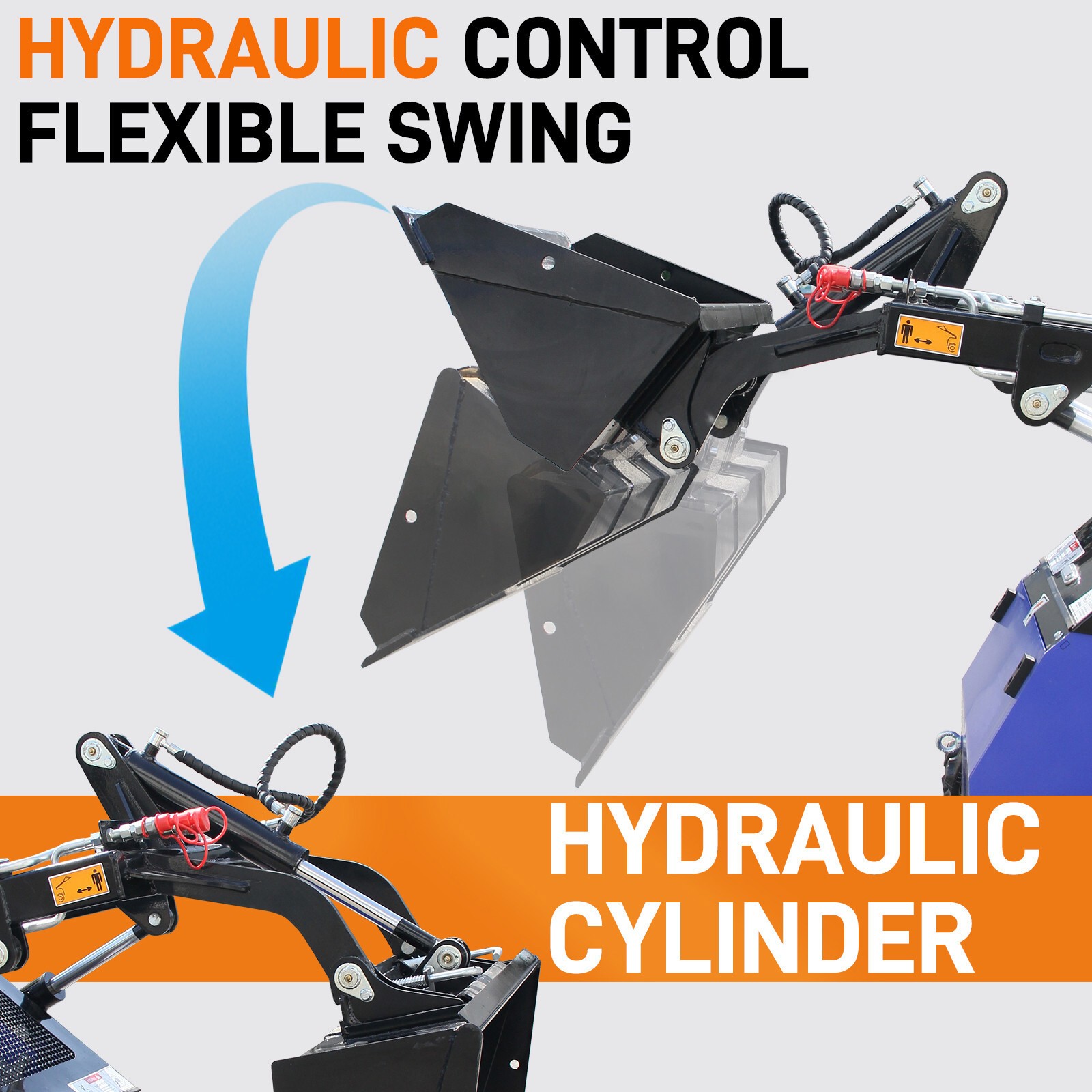 22HP Mini Skid Steer Loader Upgraded 2-Cylinder Gas Engine Free Shipping