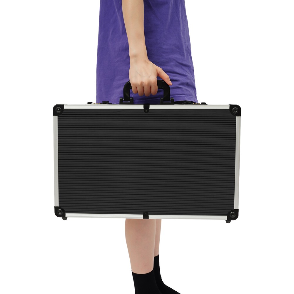 Professional Barber Carrying Case Organizer Clipper Box Travel Carry Case + Code