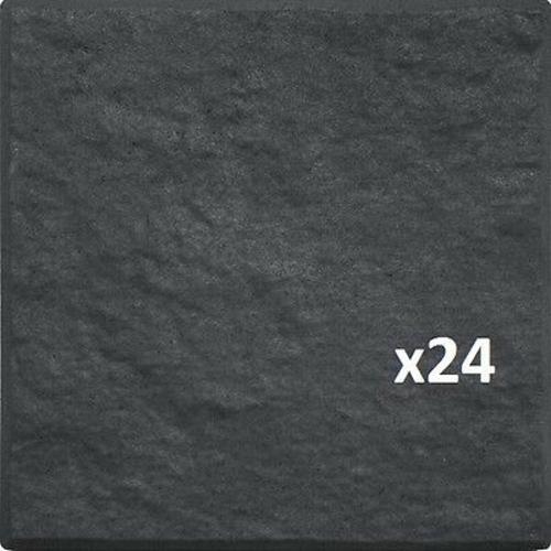 12" x 12" Stomp Stone Landscaping Patio Paver Recycled Rubber Faux Natural Slate
