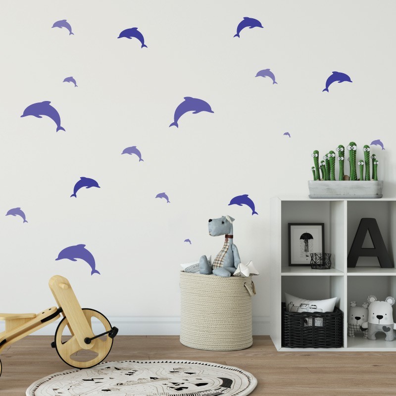 KIDS Reusable Plastic Stencils (5 pcs) // DOLPHIN