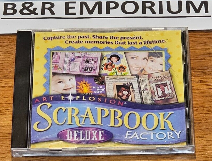 Art Explosion Scrapbook Factory Deluxe - (2001 Nova Development) - Used CD-ROM