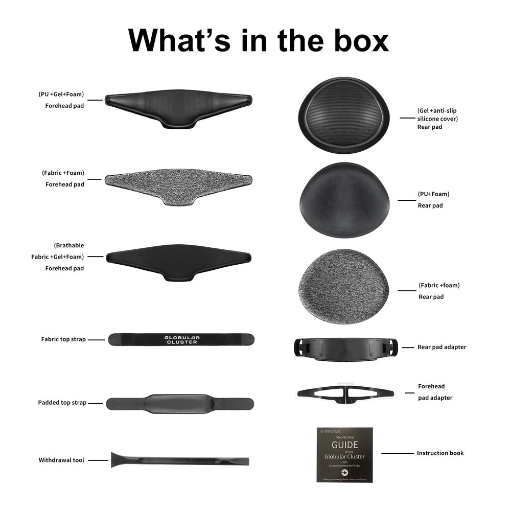 Globular Cluster CMP2 Comfortable Mod for PS VR 2 - Sweet Spot Keeper- White