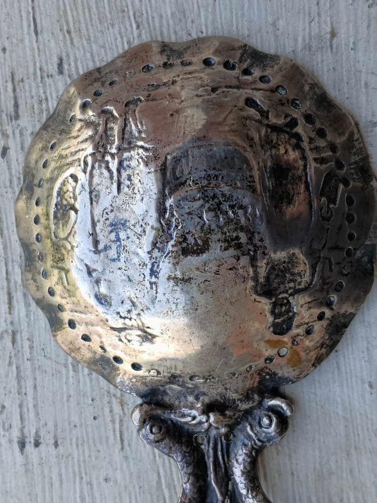 Antique .833 Silver Dutch Tea Caddy Spoon