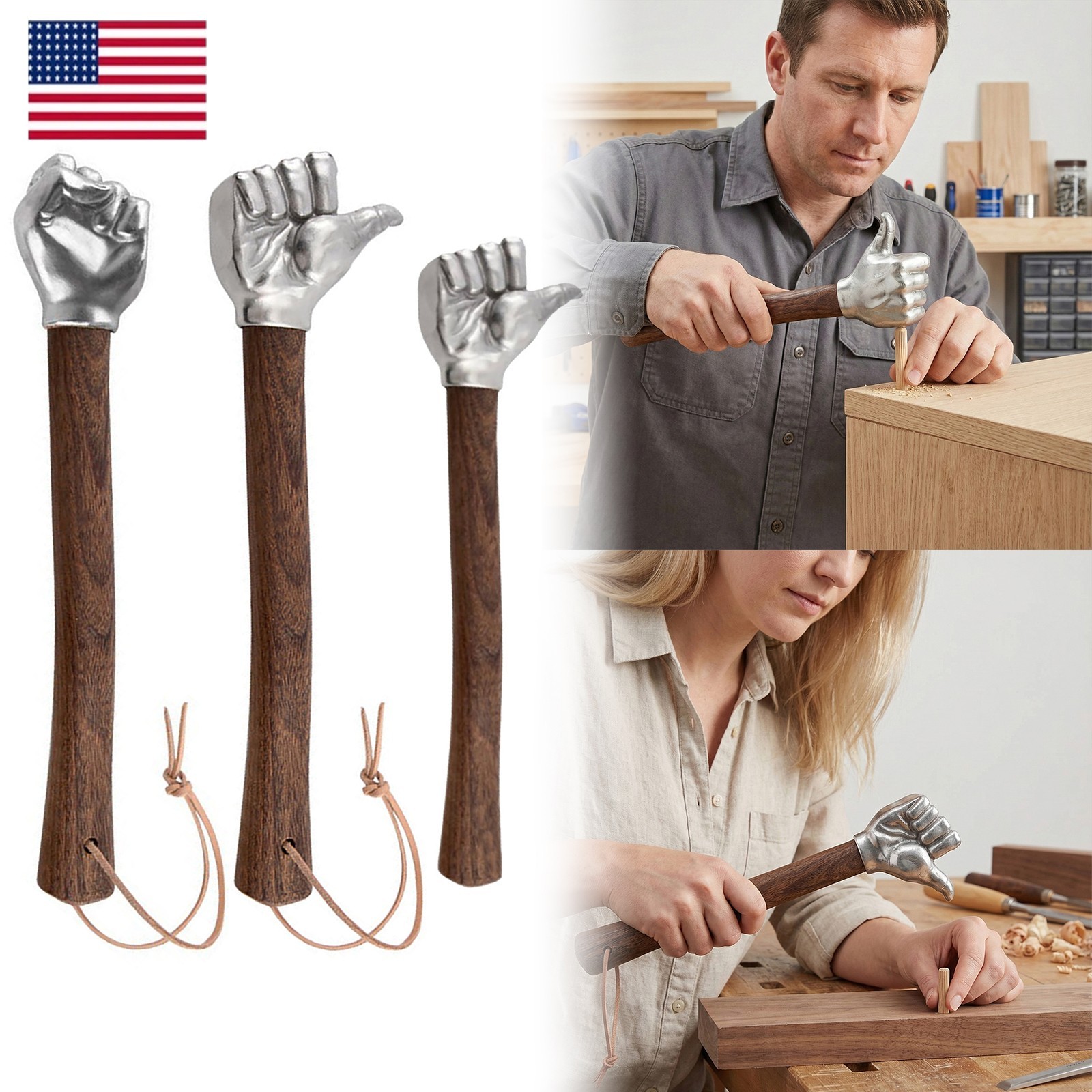 Stainless Steel Hardened Fist Hammer - Multifunctional One Piece