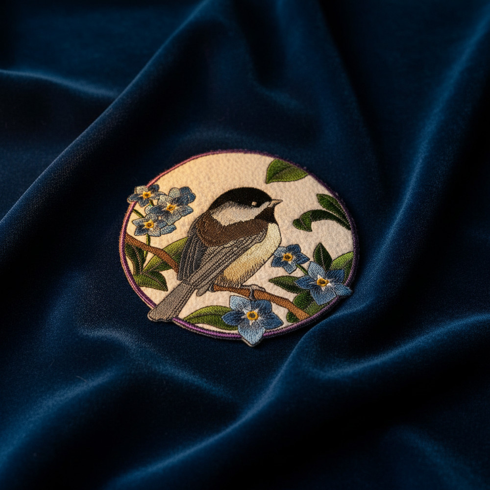 Chickadee Embroidered Patch