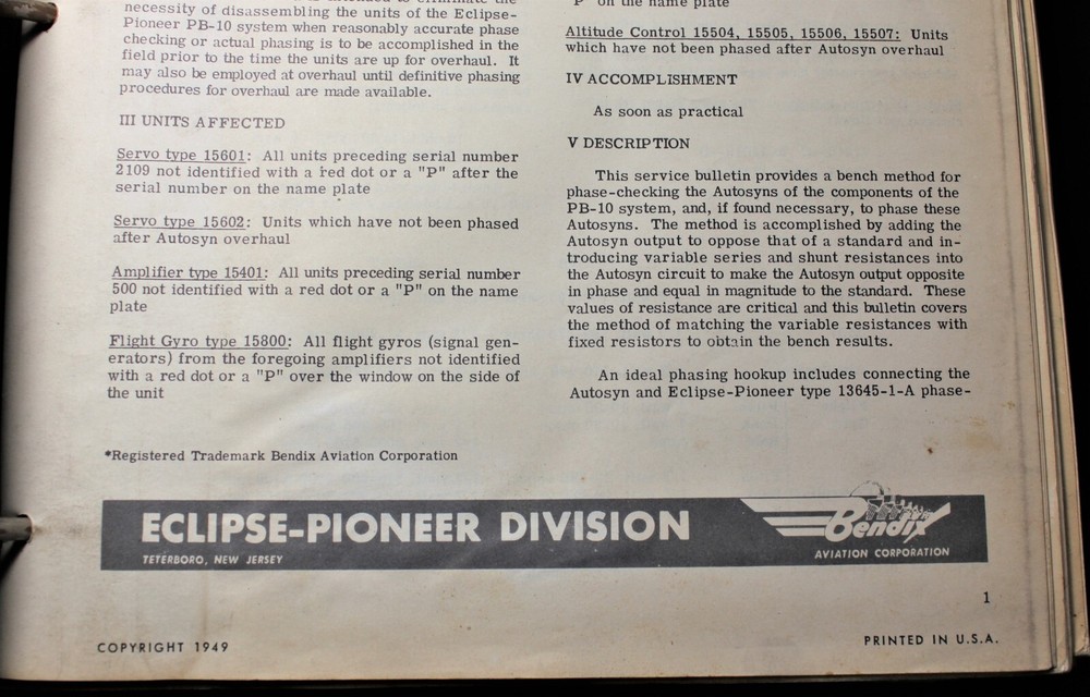 1950 Bendix Eclipse-Pioneer Overhaul Instruction Manual - Altitude Control