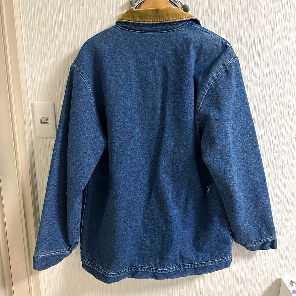 Pointer Denim Coverall Chore Jacket Blanket Lined Size M Japan