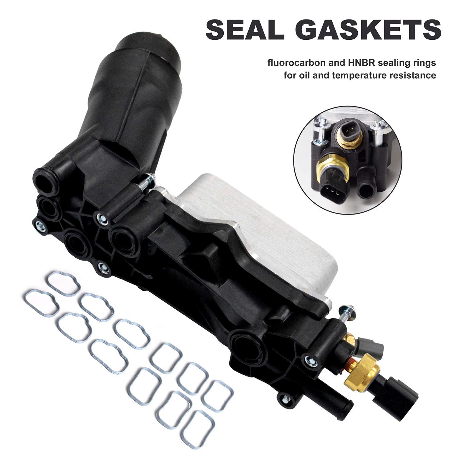 Engine Oil Cooler Filter Housing Adapter For 14-2018 Chrysler Dodge Jeep V6 3.6L