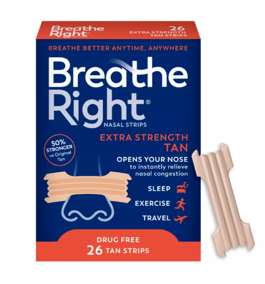 312 BREATHE RIGHT NASAL STRIPS EXTRA STRENGTH TAN ( 12 x 26 CT BOXES ) LOT SALE